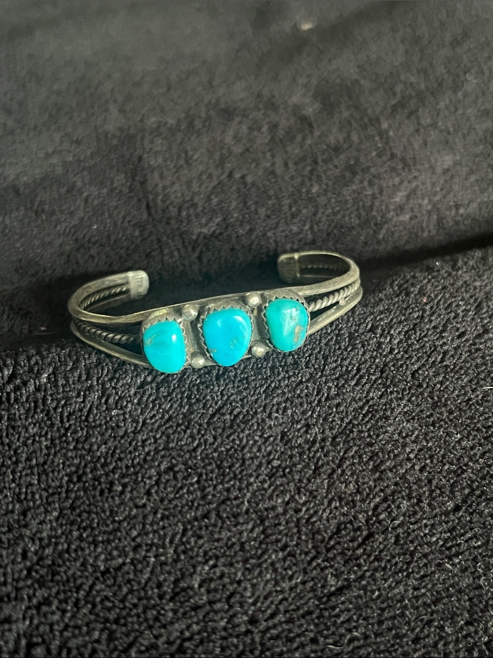Native American Navajo Turquoise Child's Cuff